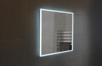 Square Edge Lit Mirror with inbuilt Speakers 700h x 710w